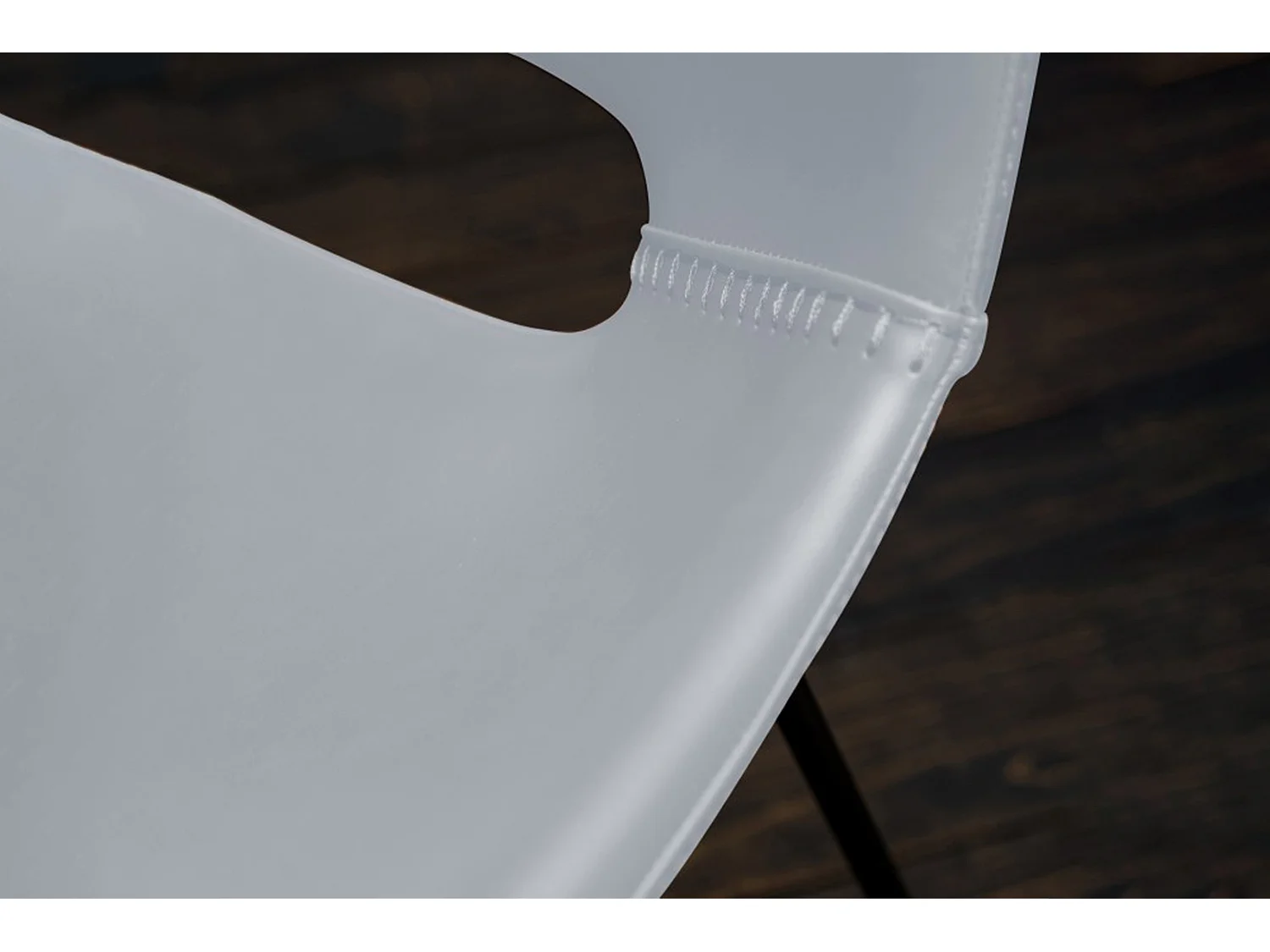 Silla de comedor - blanco piel sintética - ASCO