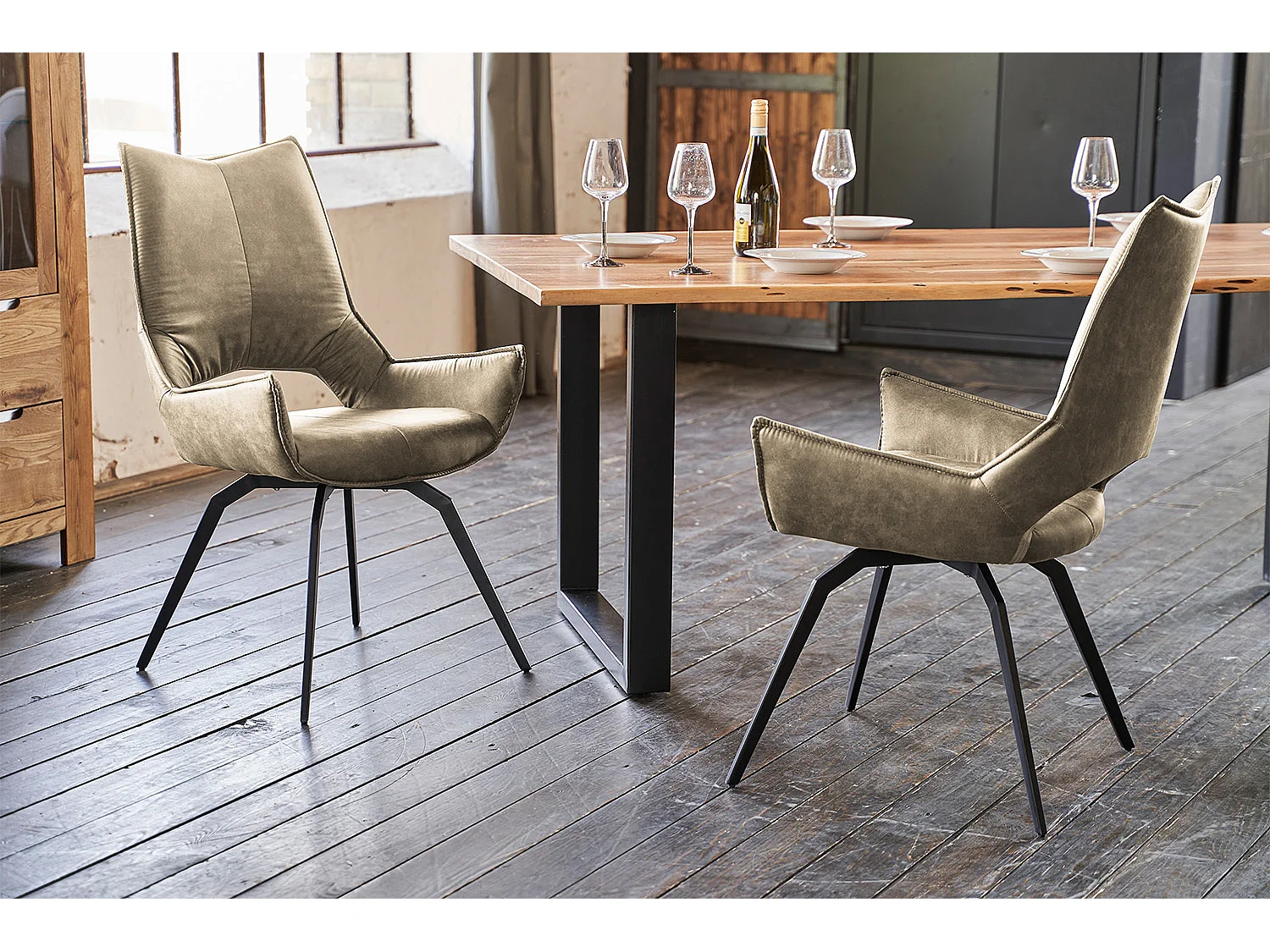 Fauteuil - beige tissu tissé - SIVO