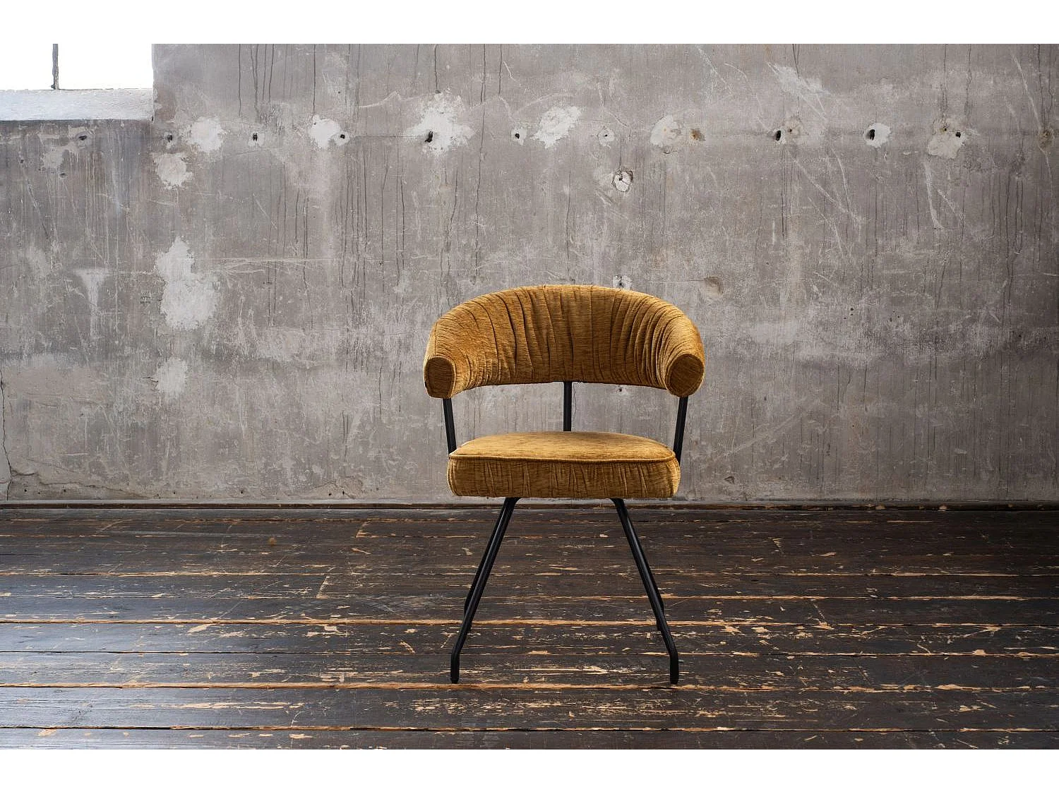 Esszimmerstuhl - Gold Webstoff - RUNA