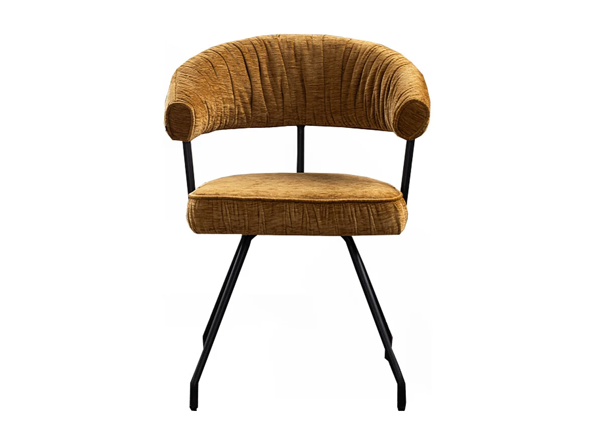 Esszimmerstuhl - Gold Webstoff - RUNA