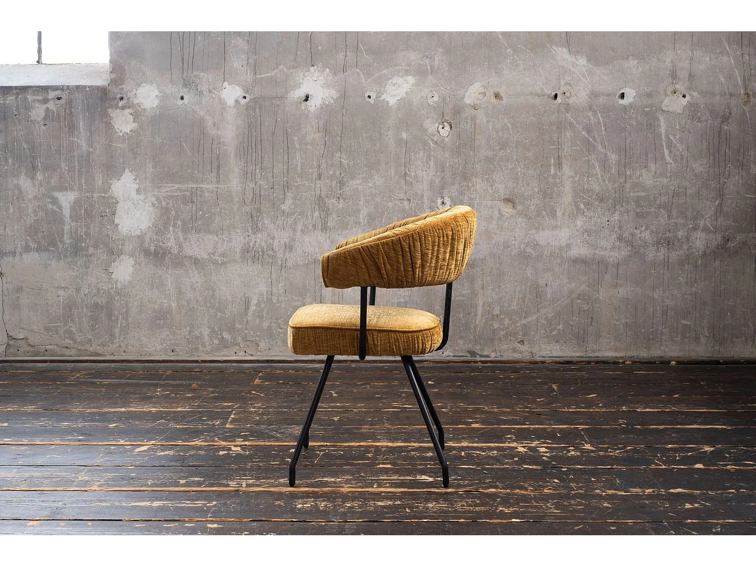 Esszimmerstuhl - Gold Webstoff - RUNA