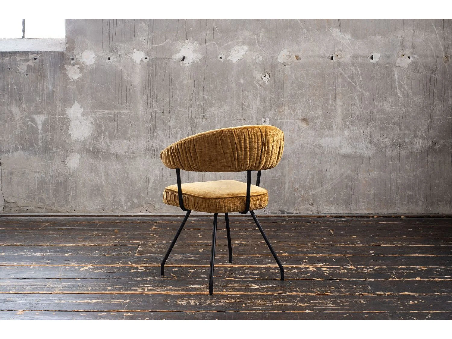 Esszimmerstuhl - Gold Webstoff - RUNA