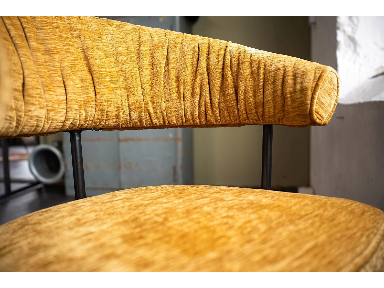 Esszimmerstuhl - Gold Webstoff - RUNA