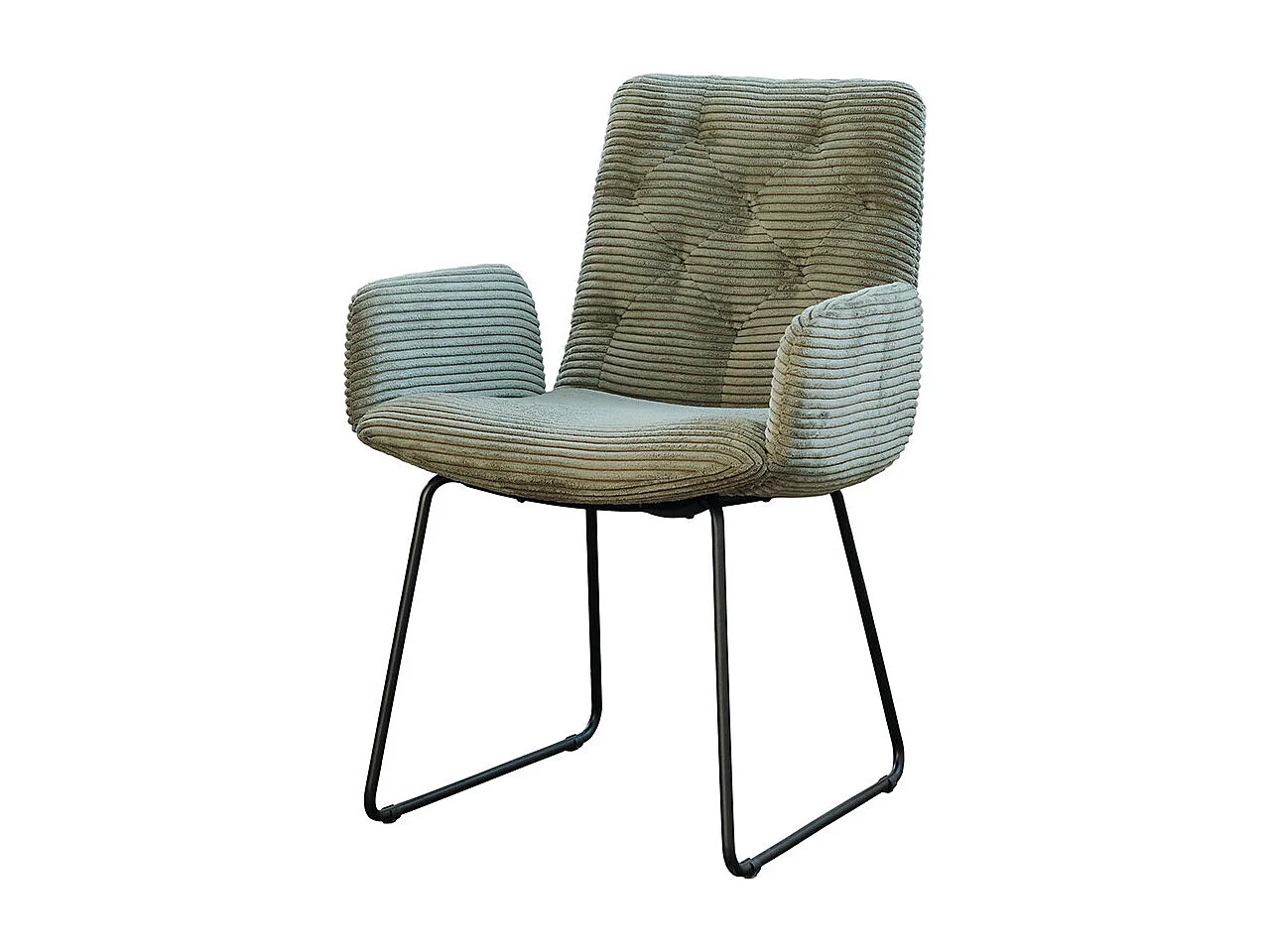 Chaise - Vert Velours côtelé - CHARME