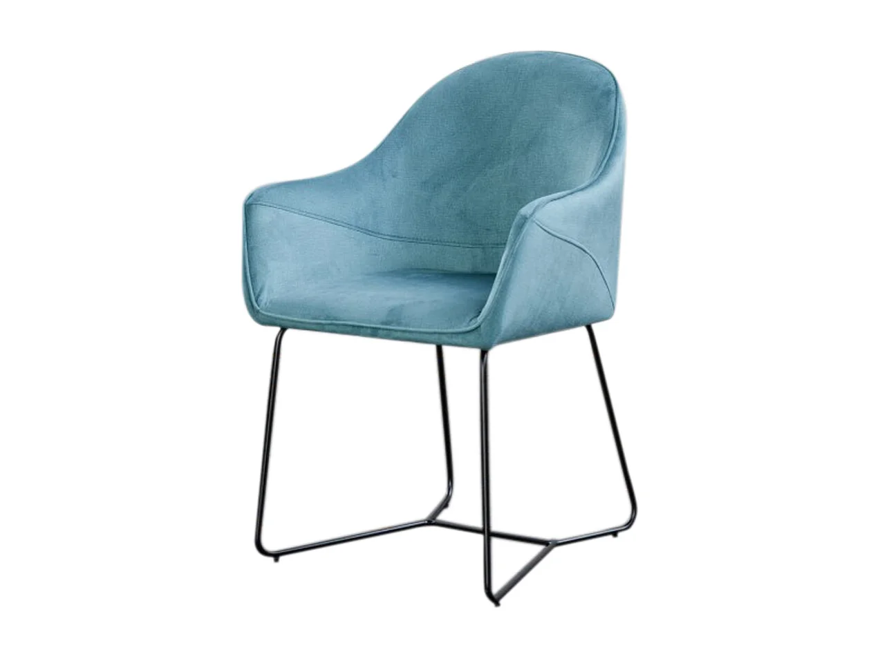 Leunstoel - Blauw Geweven stof - ZINA