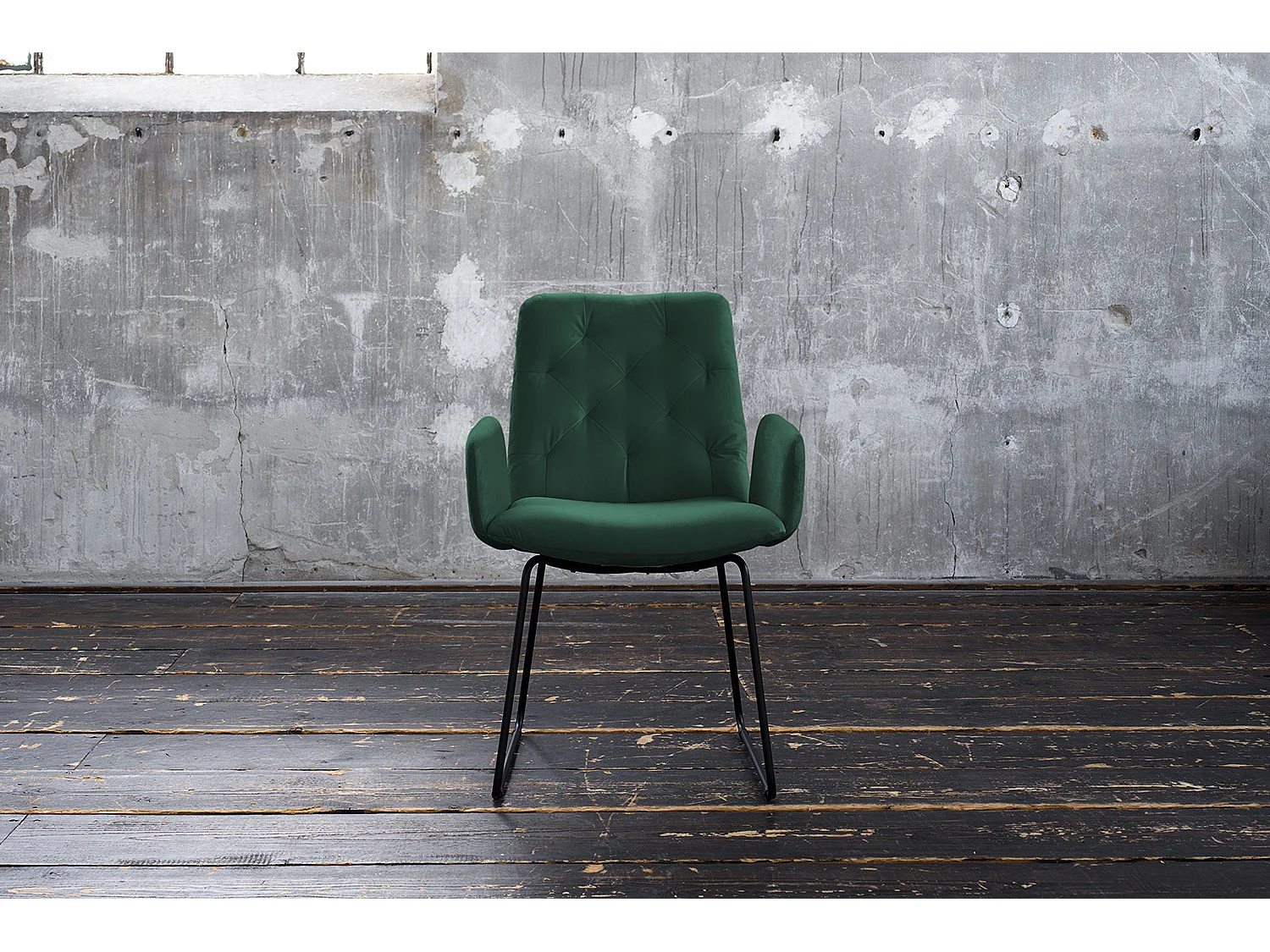 Sillón - verde esmeralda terciopelo - NEW CHARME
