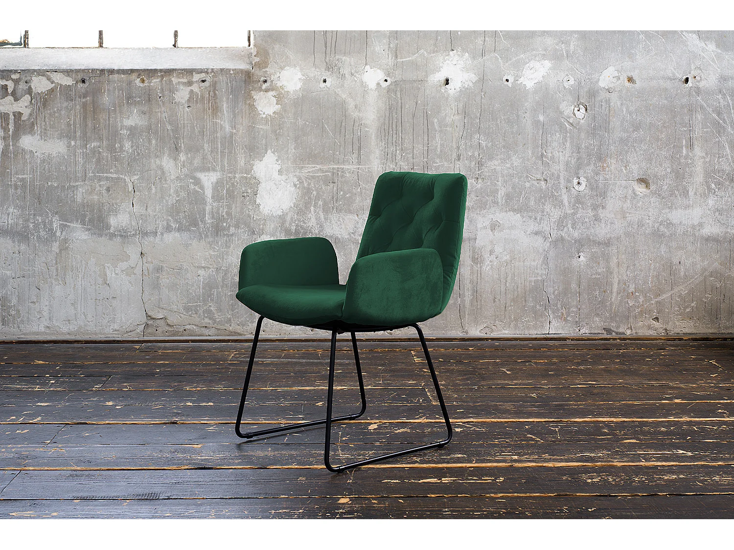 Sillón - verde esmeralda terciopelo - NEW CHARME
