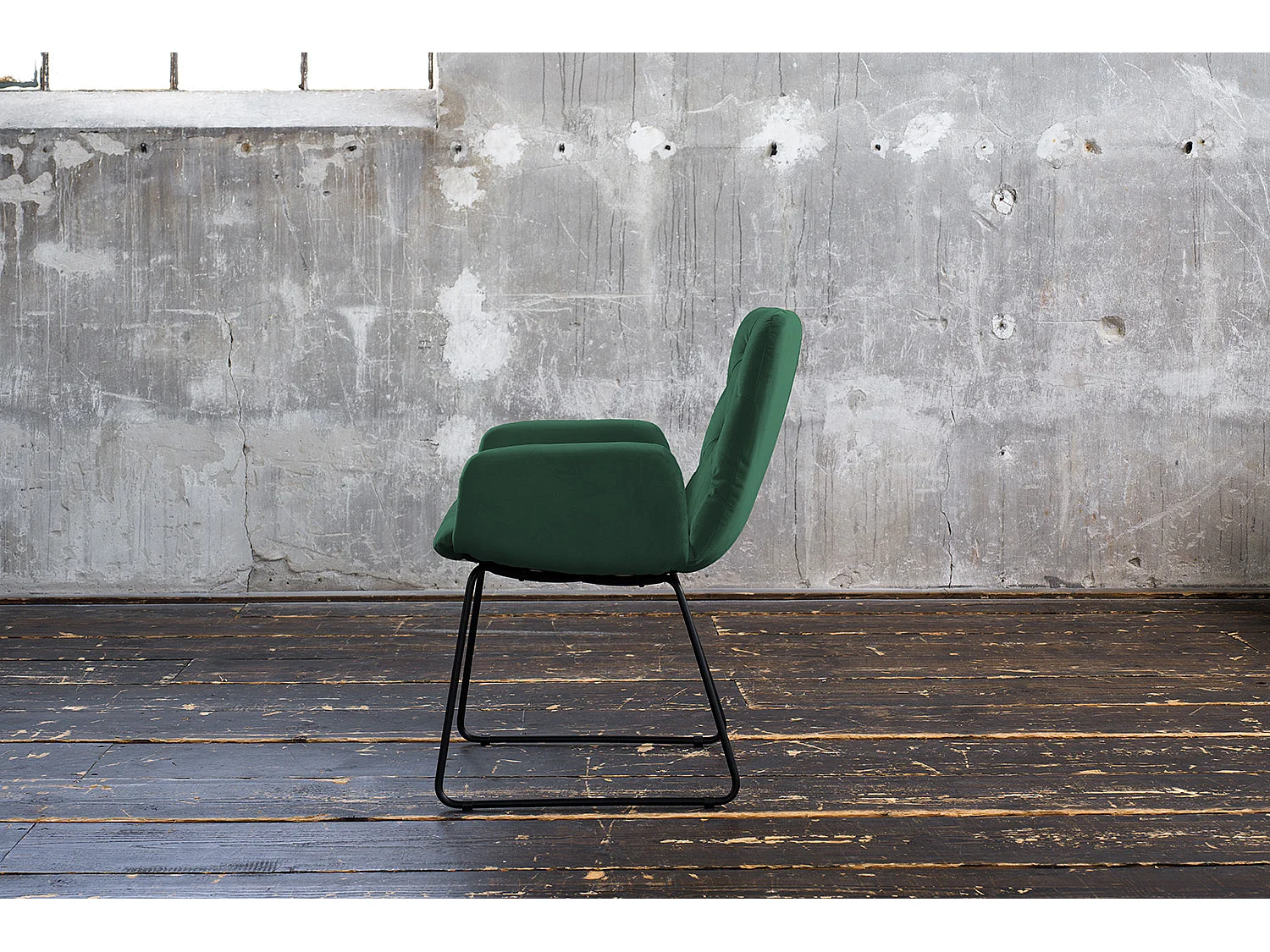 Sillón - verde esmeralda terciopelo - NEW CHARME