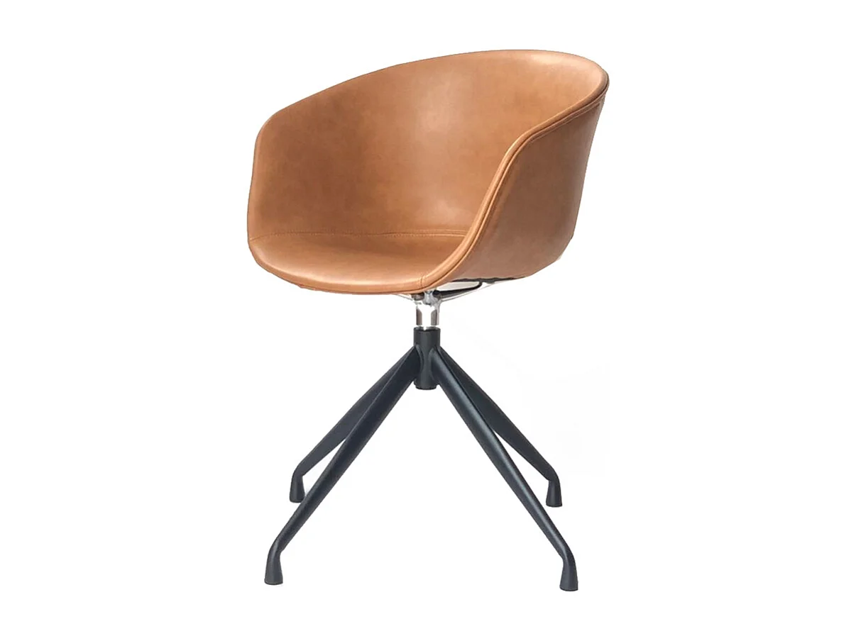 silla - marrón cuero sintético - DANI