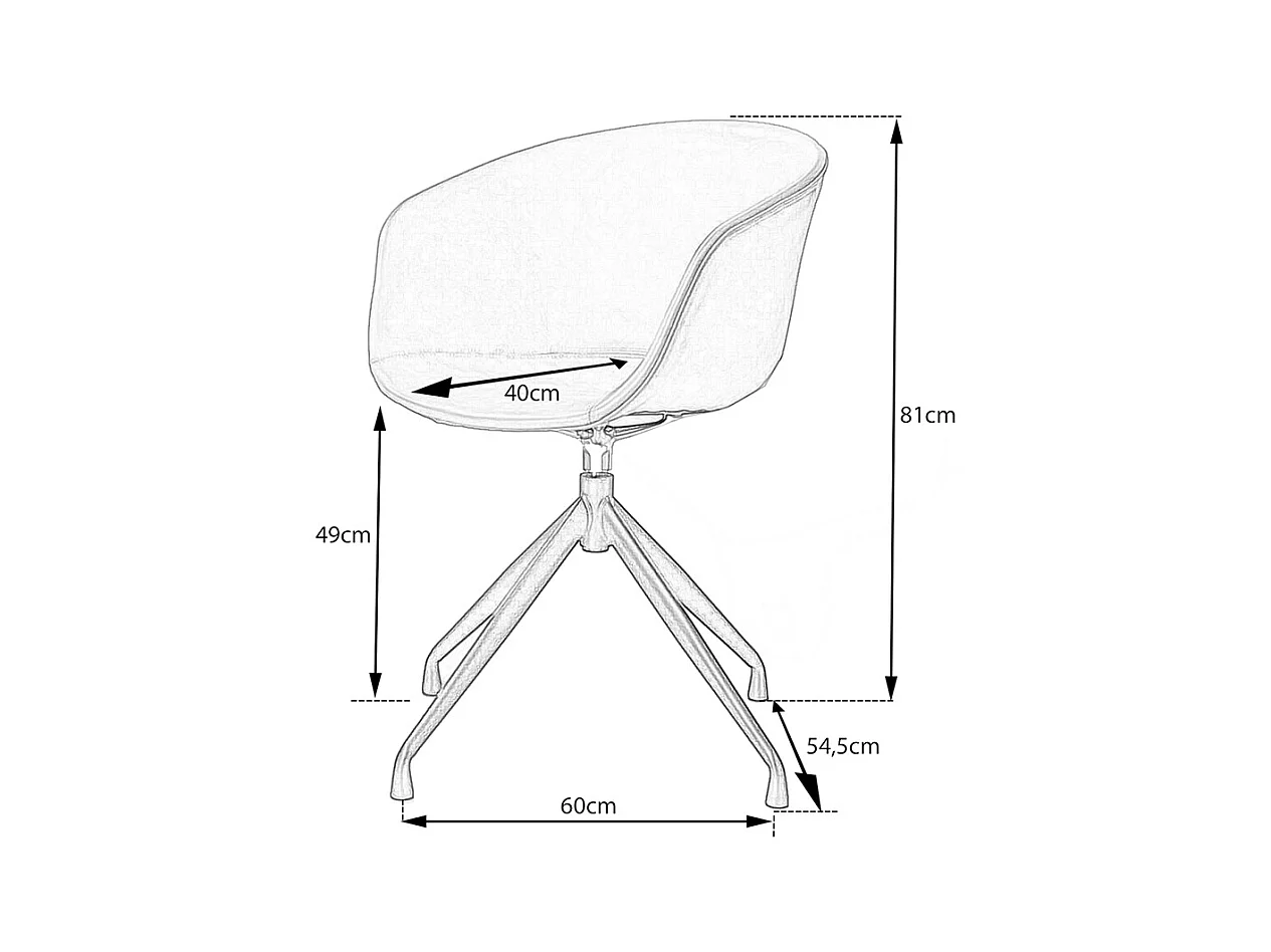 Stuhl - Braun Kunstleder - DANI