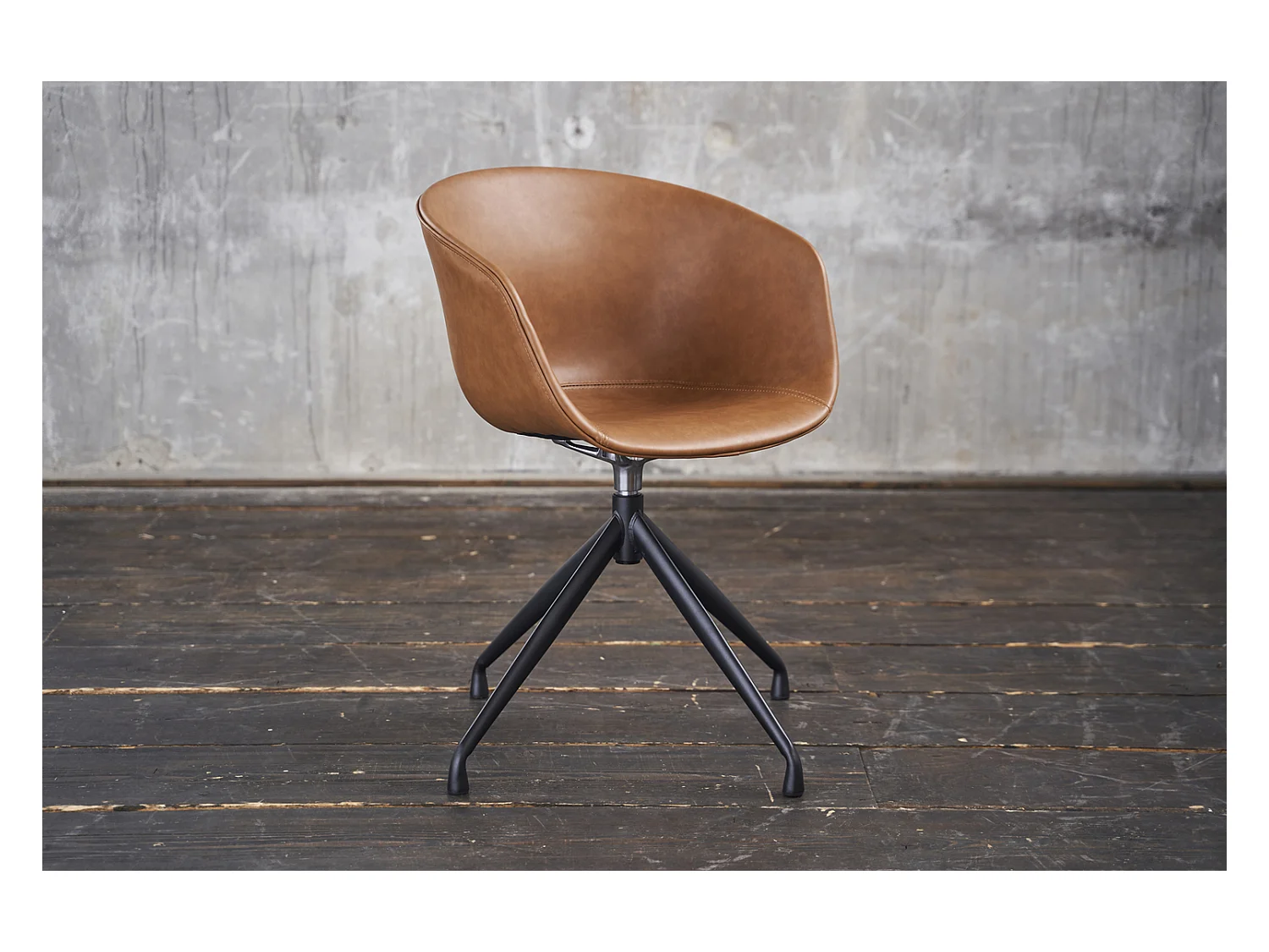 Stuhl - Braun Kunstleder - DANI