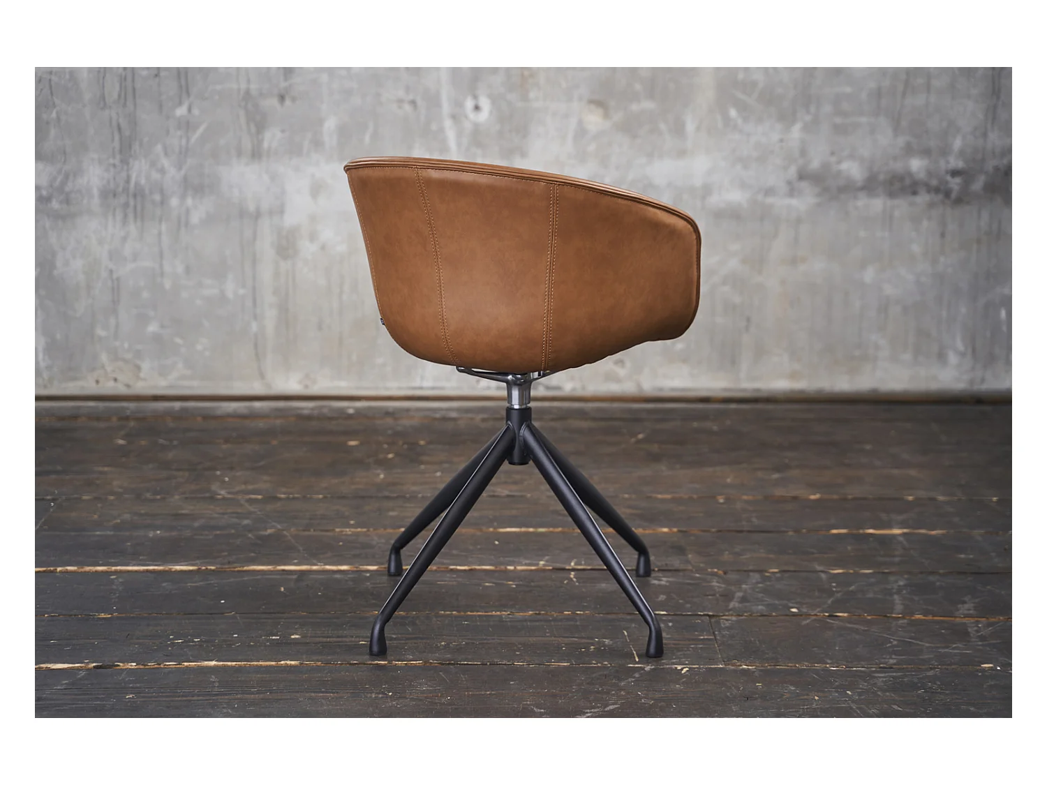 Stuhl - Braun Kunstleder - DANI