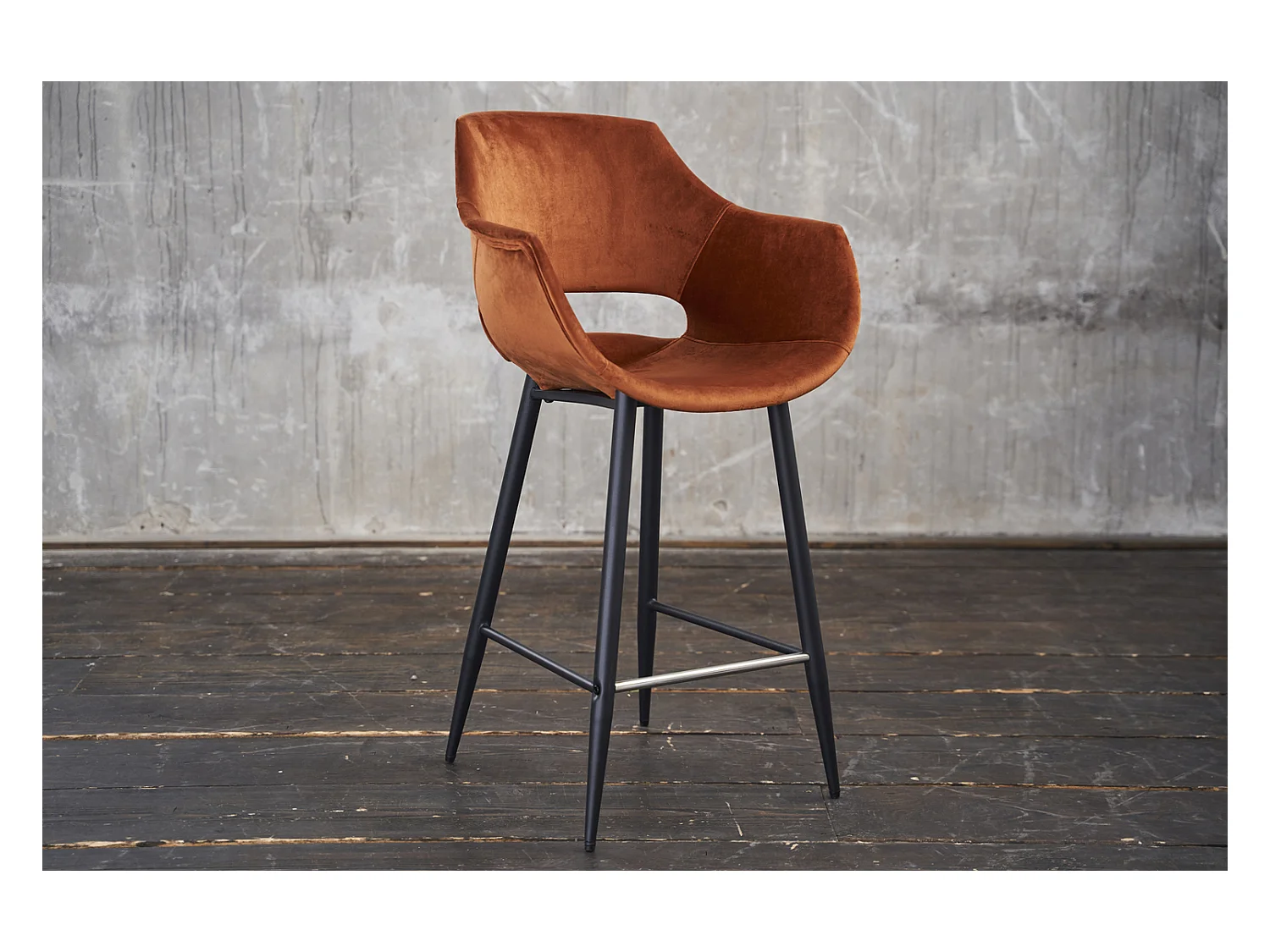 Tabouret - marron Velours - ZAJA