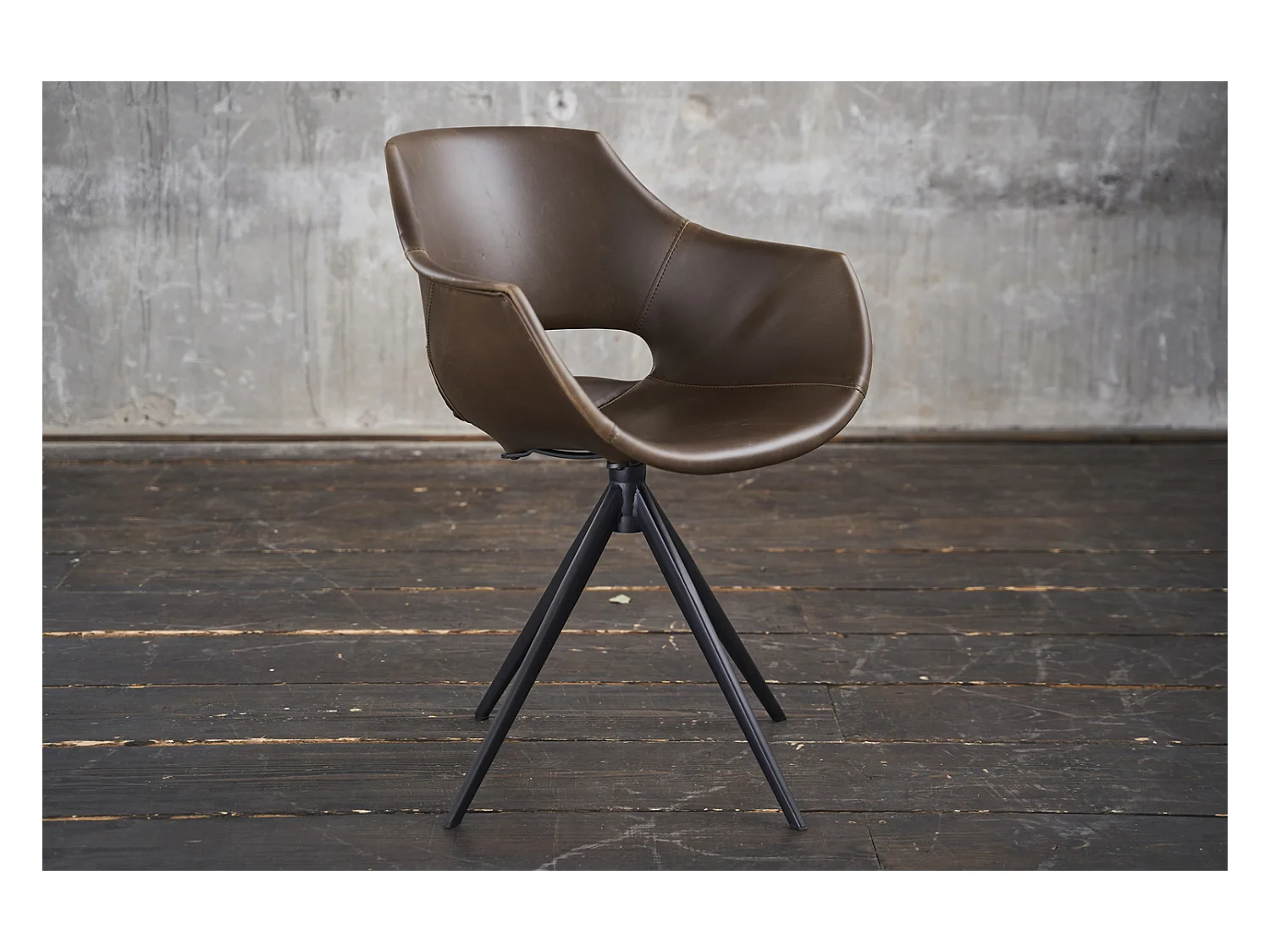 Fauteuil - brun foncé similicuir - ZAJA