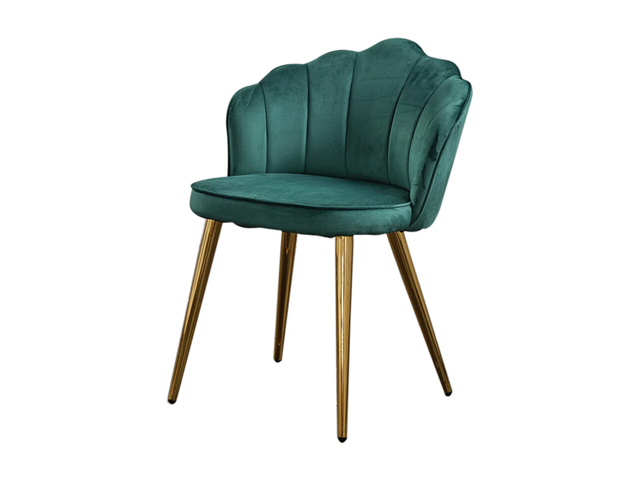 Chaise rembourrée - Vert Velours - SALLY