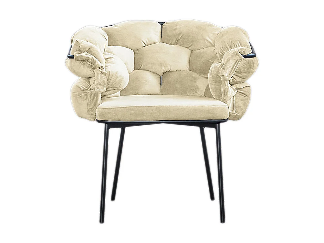 Stuhl - Cremeweiß Velvet - MONTY