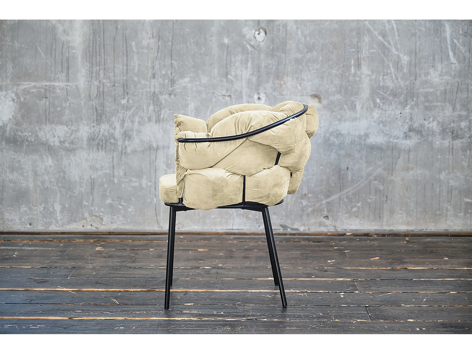 Stuhl - Cremeweiß Velvet - MONTY