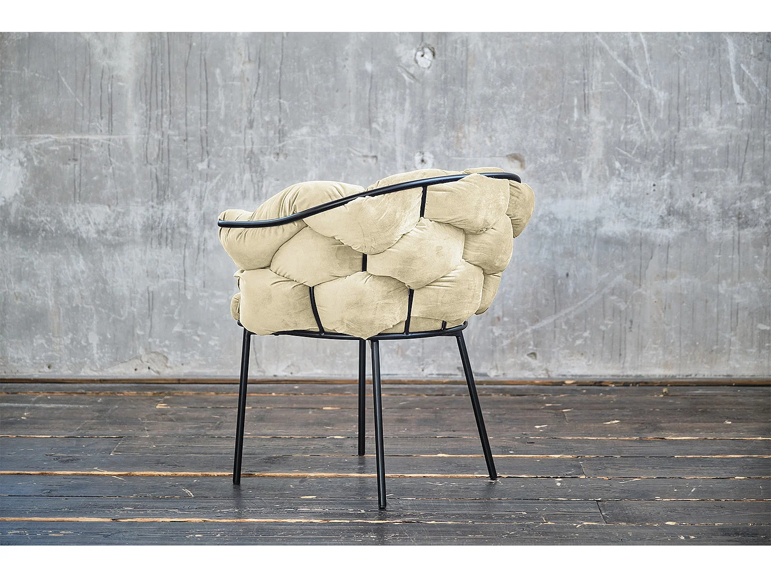 Stuhl - Cremeweiß Velvet - MONTY