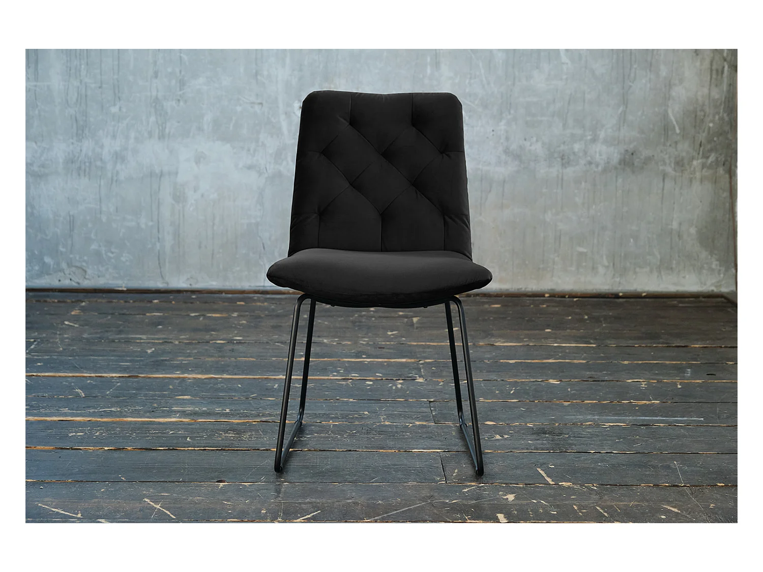 Chaise - Noir Velours - CHARME