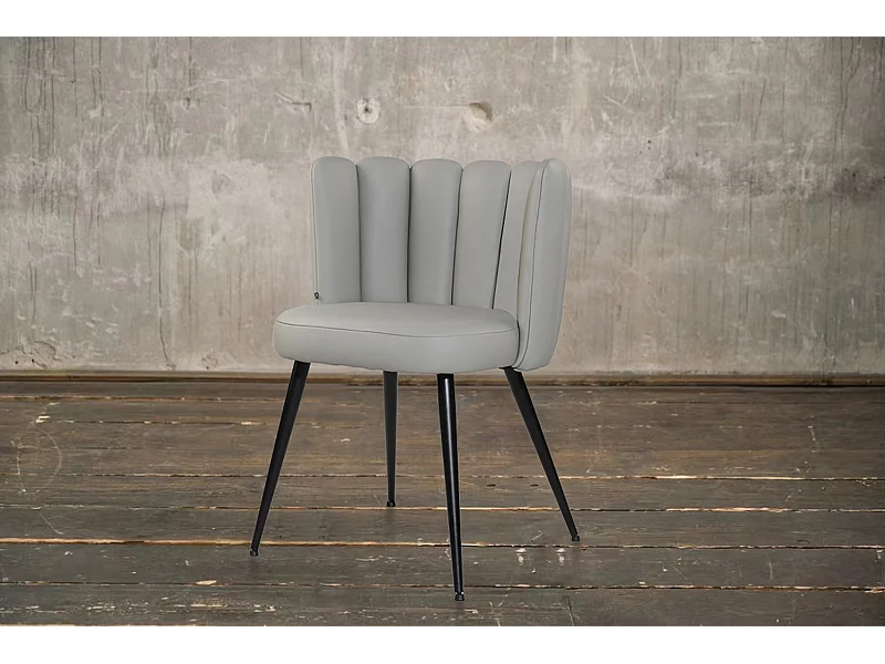 Eetkamerstoel - Grijs Leer - JADA