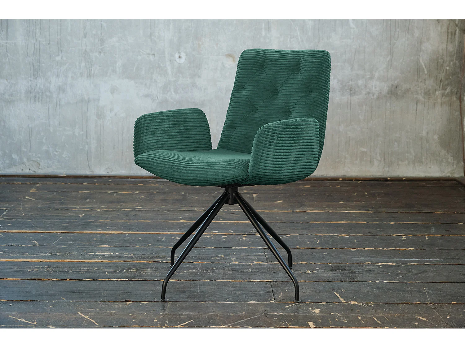 Silla - verde esmeralda Pana - CHARME