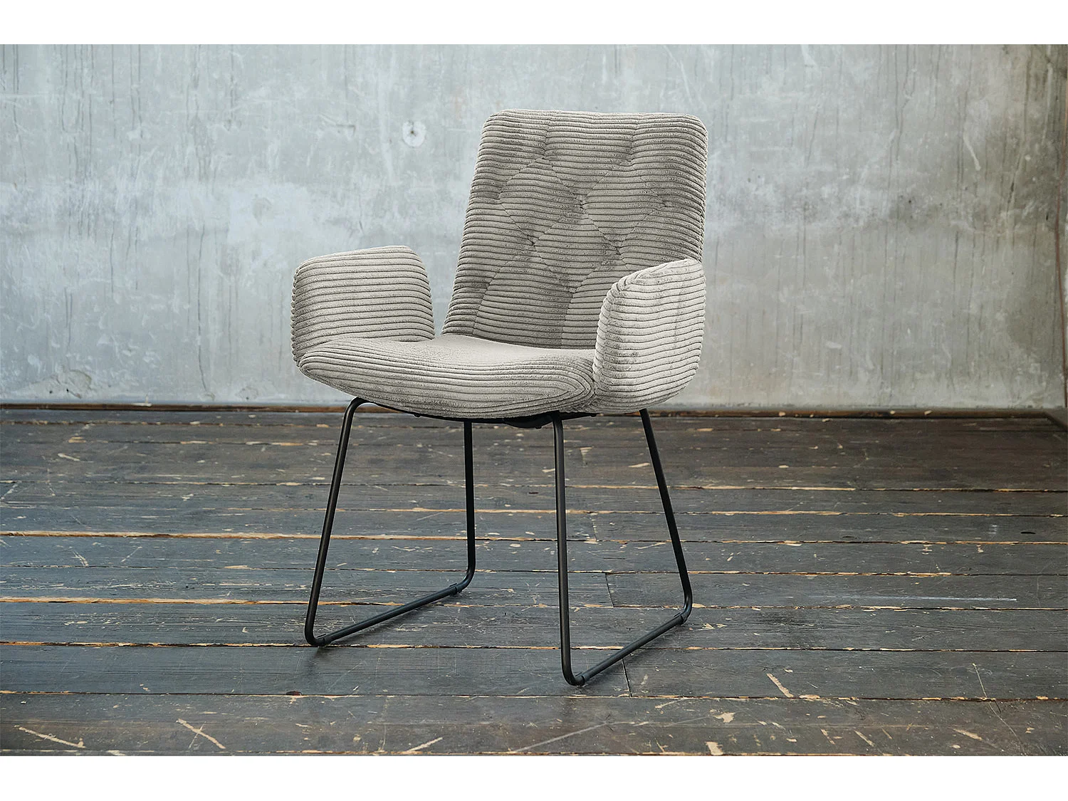 Stuhl - Steingrau Cord - CHARME