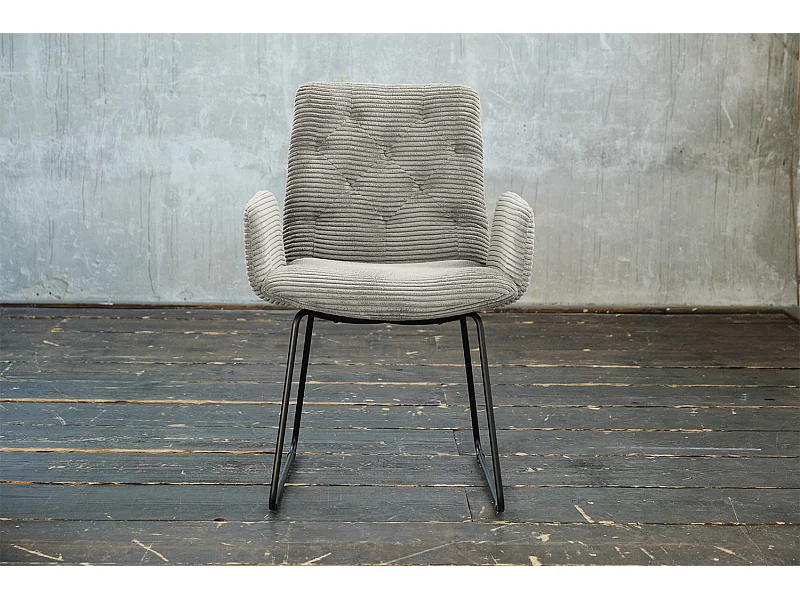 Stuhl - Steingrau Cord - CHARME