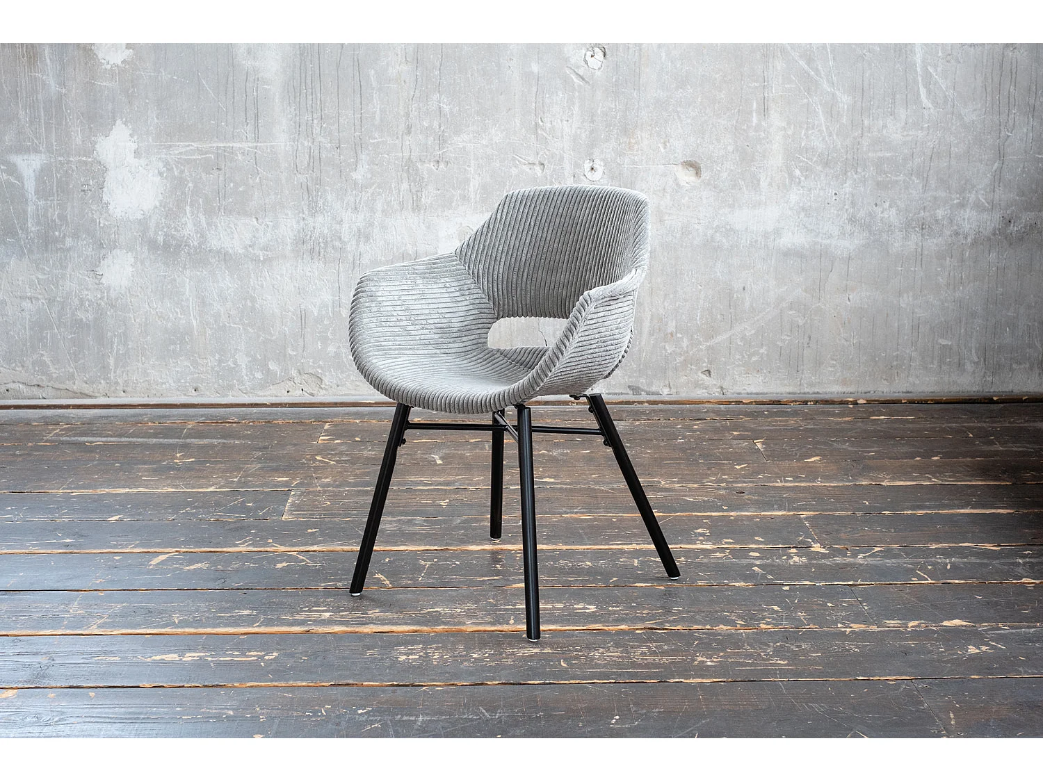 Esszimmerstuhl - Grau Cord - ZAJA