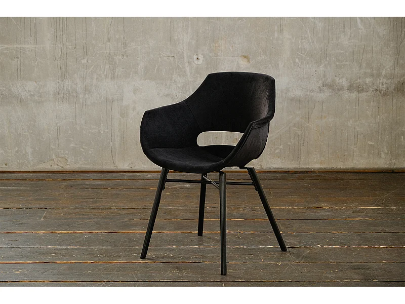 Stuhl - Schwarz Velvet - ZAJA