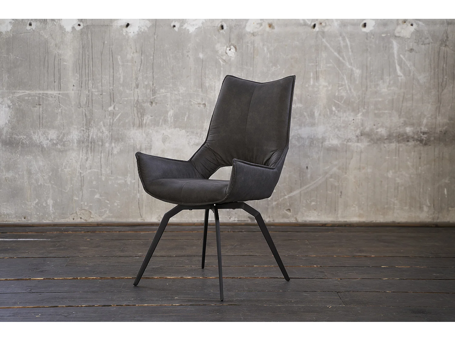 Fauteuil - anthracite tissu tissé - SIVO