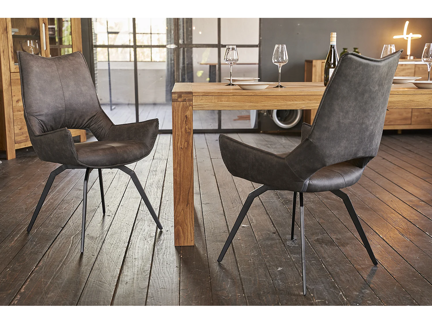 Fauteuil - anthracite tissu tissé - SIVO