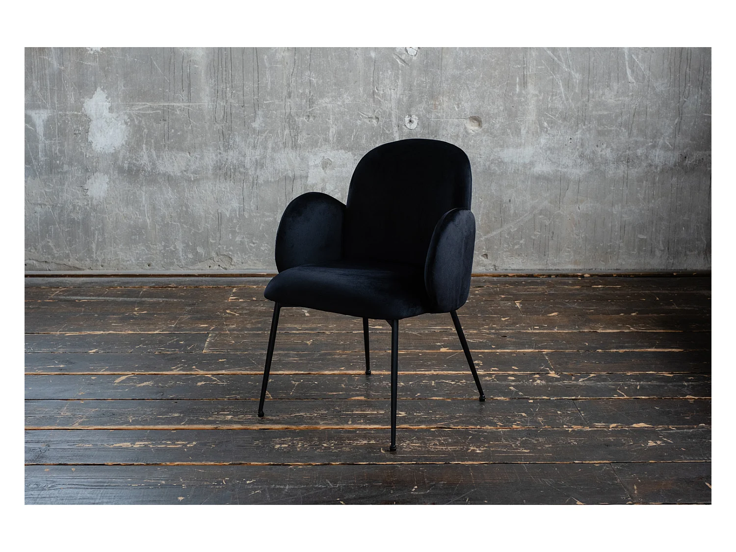 Esszimmerstuhl - Schwarz Velvet - DEON