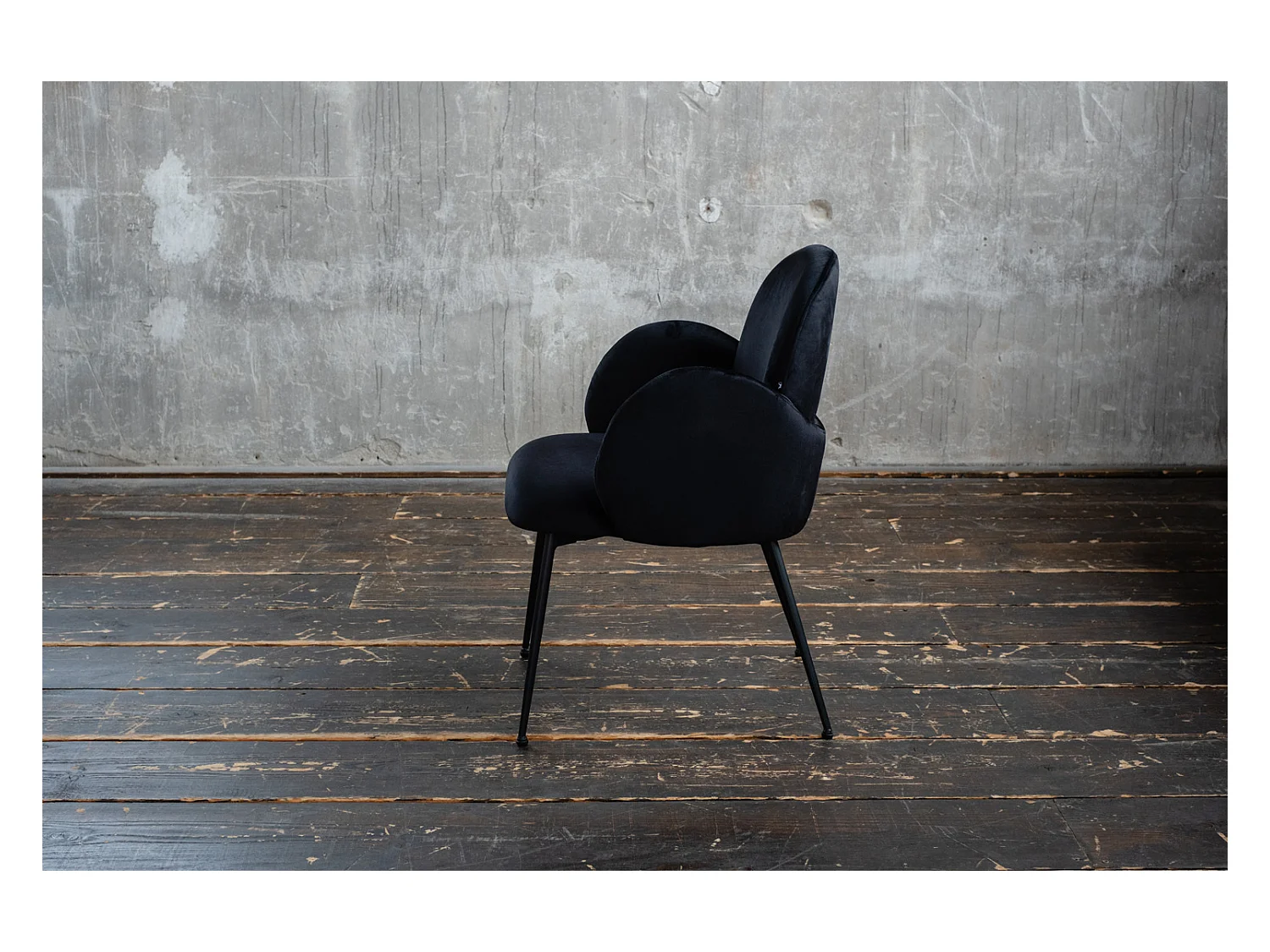 Esszimmerstuhl - Schwarz Velvet - DEON