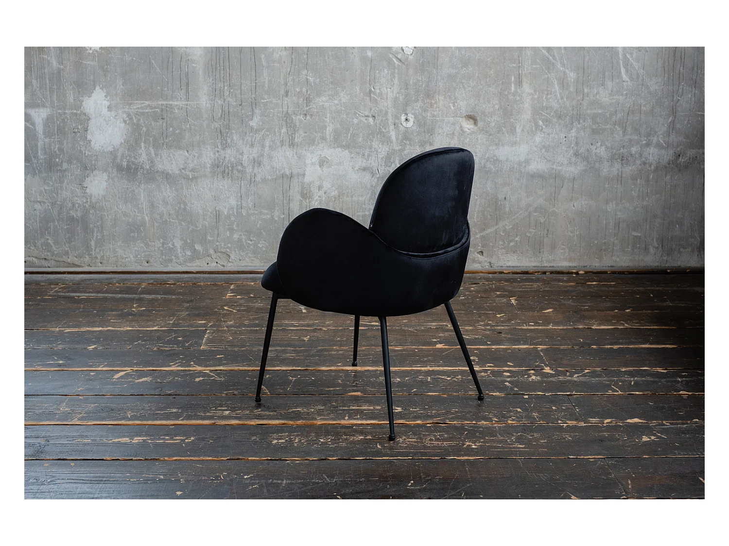 Esszimmerstuhl - Schwarz Velvet - DEON