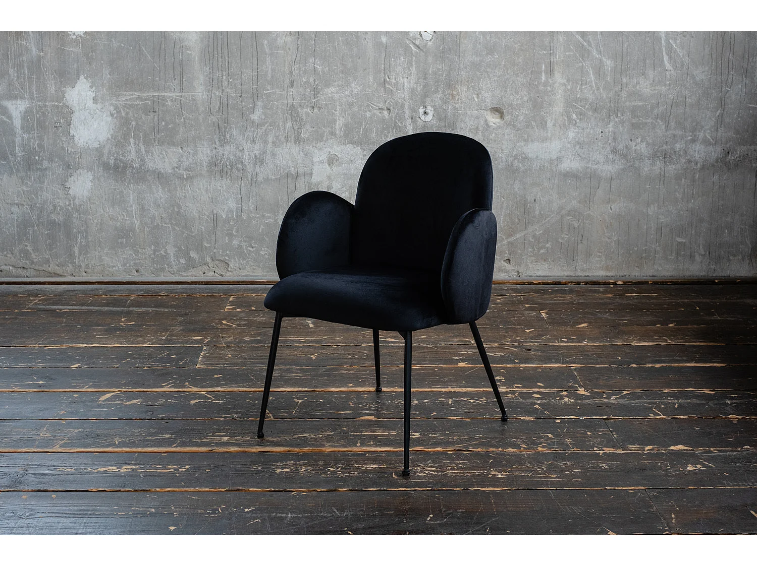 Chaise - Noir Velours - DEON