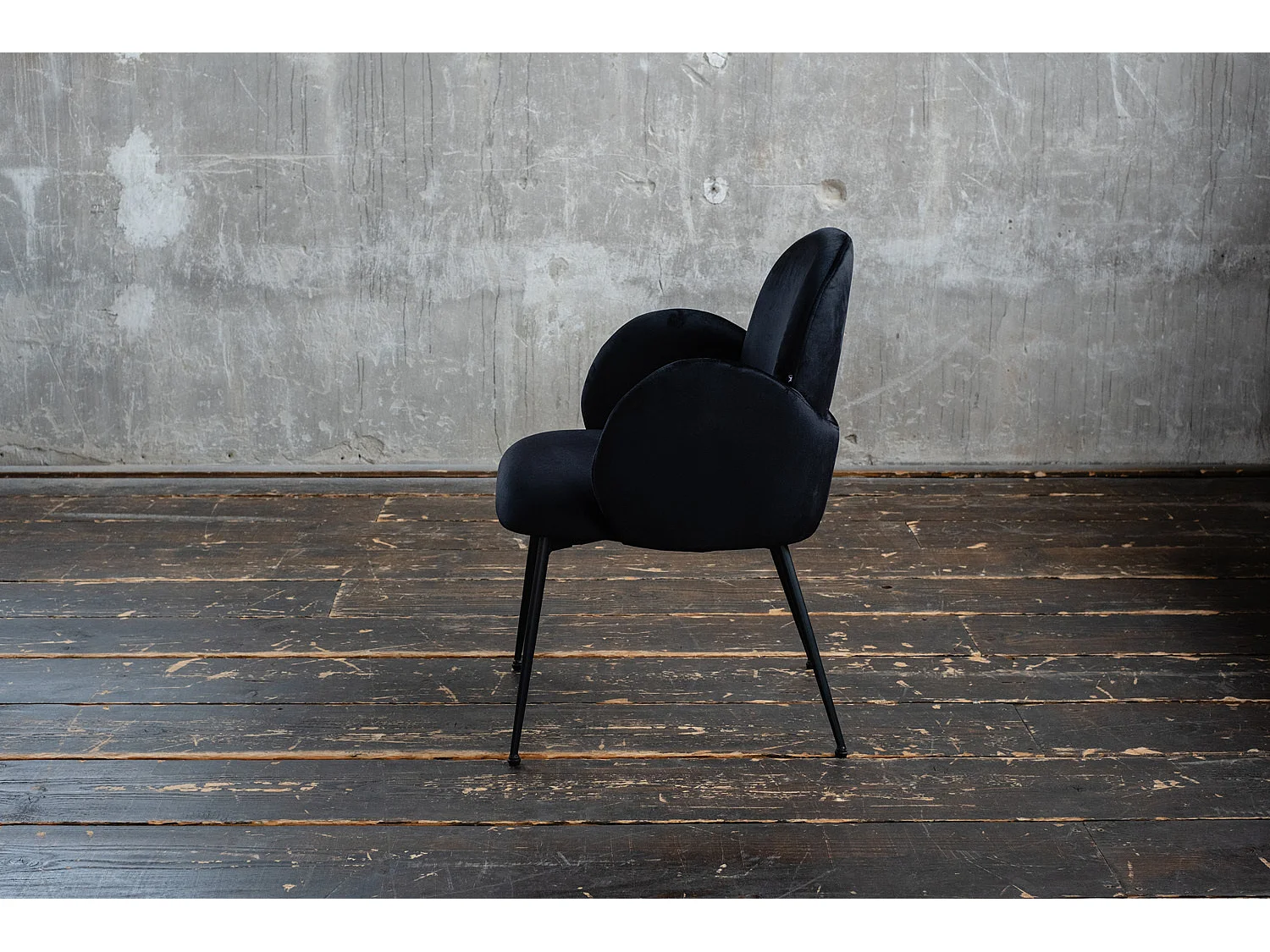 Chaise - Noir Velours - DEON