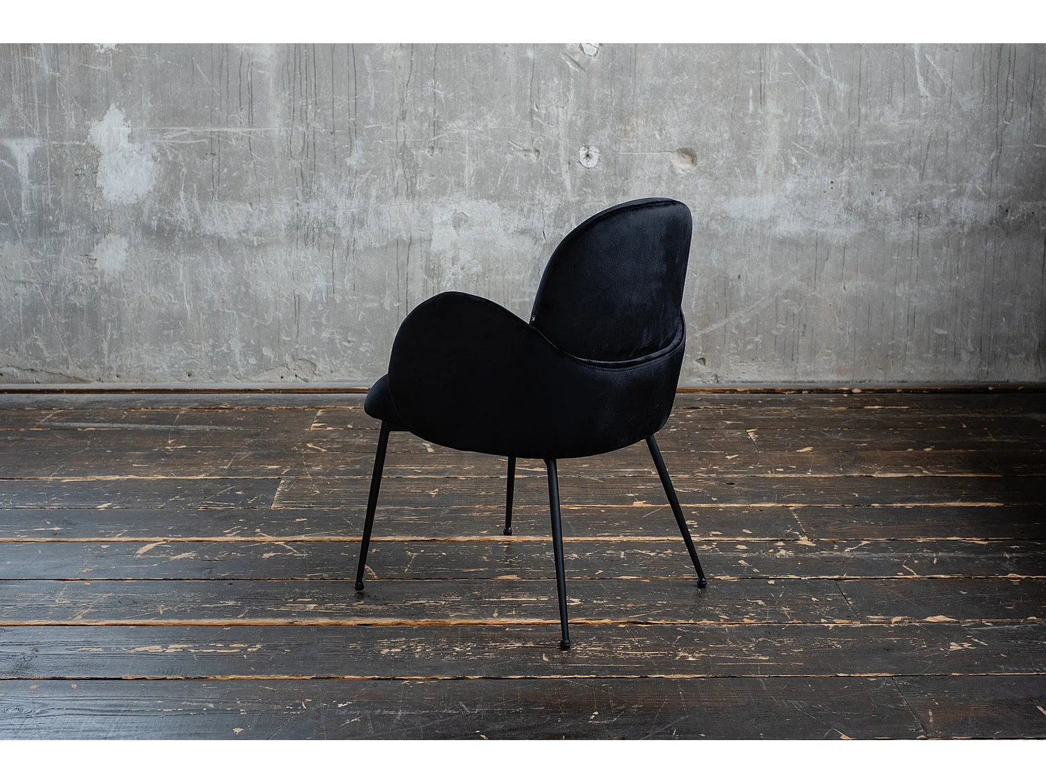 Leunstoel - Zwart Fluweel - DEON