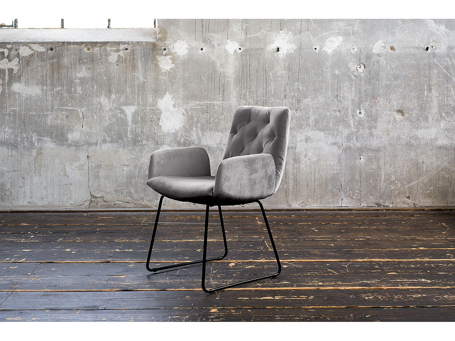 Silla - plata terciopelo - NEW CHARME