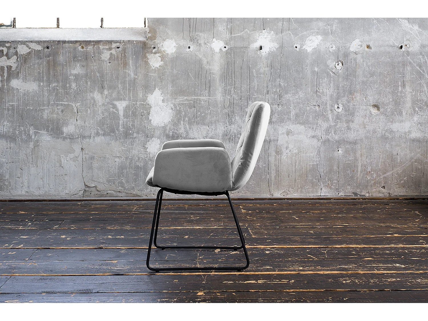 Silla - plata terciopelo - NEW CHARME