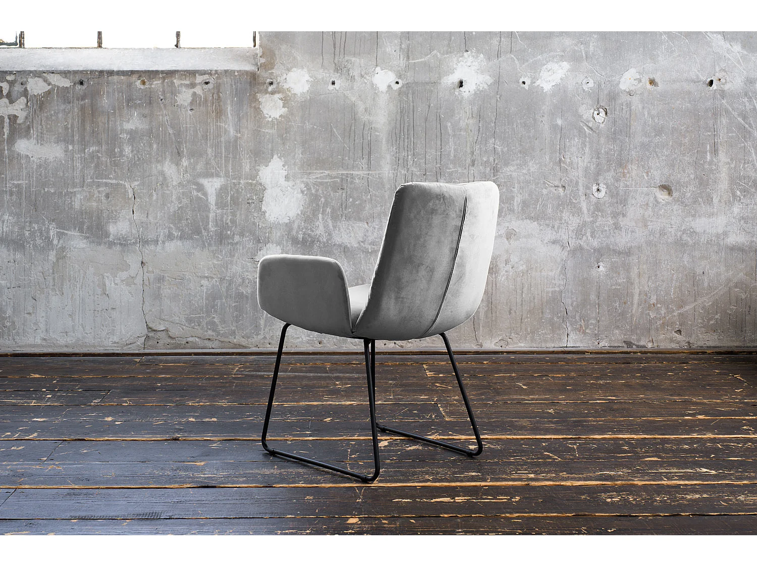 Silla - plata terciopelo - NEW CHARME