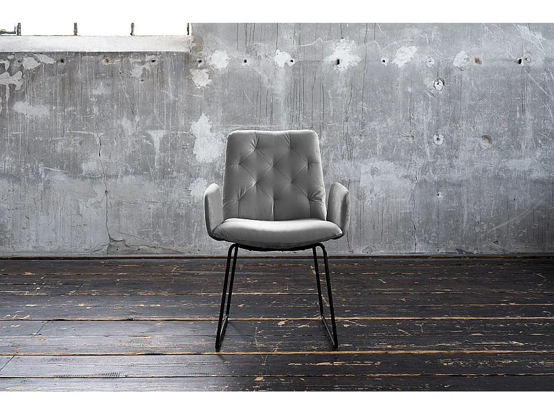 Esszimmerstuhl - Silber Velvet - NEW CHARME