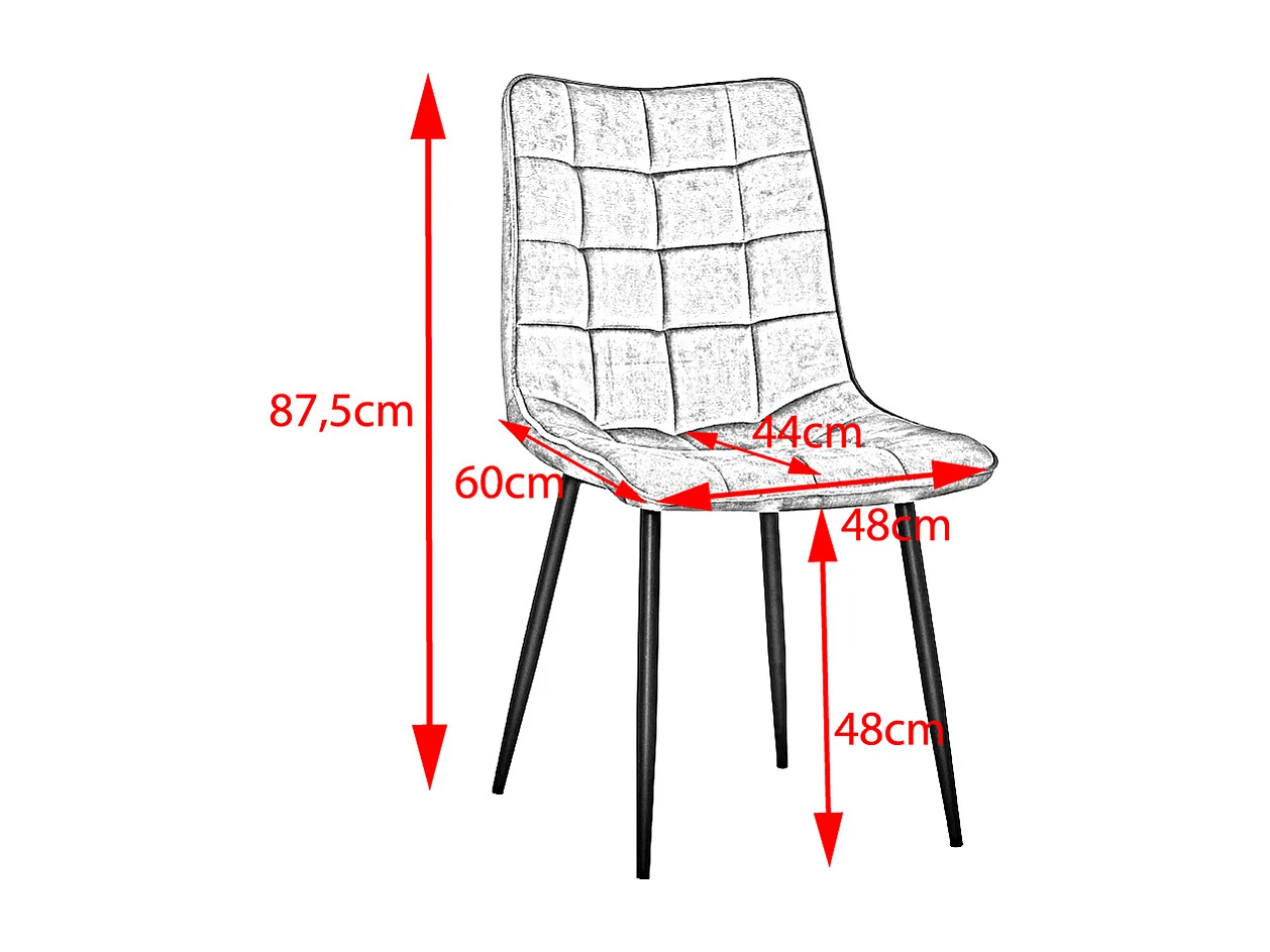 Stuhl - Anthrazit Velvet - CLARA