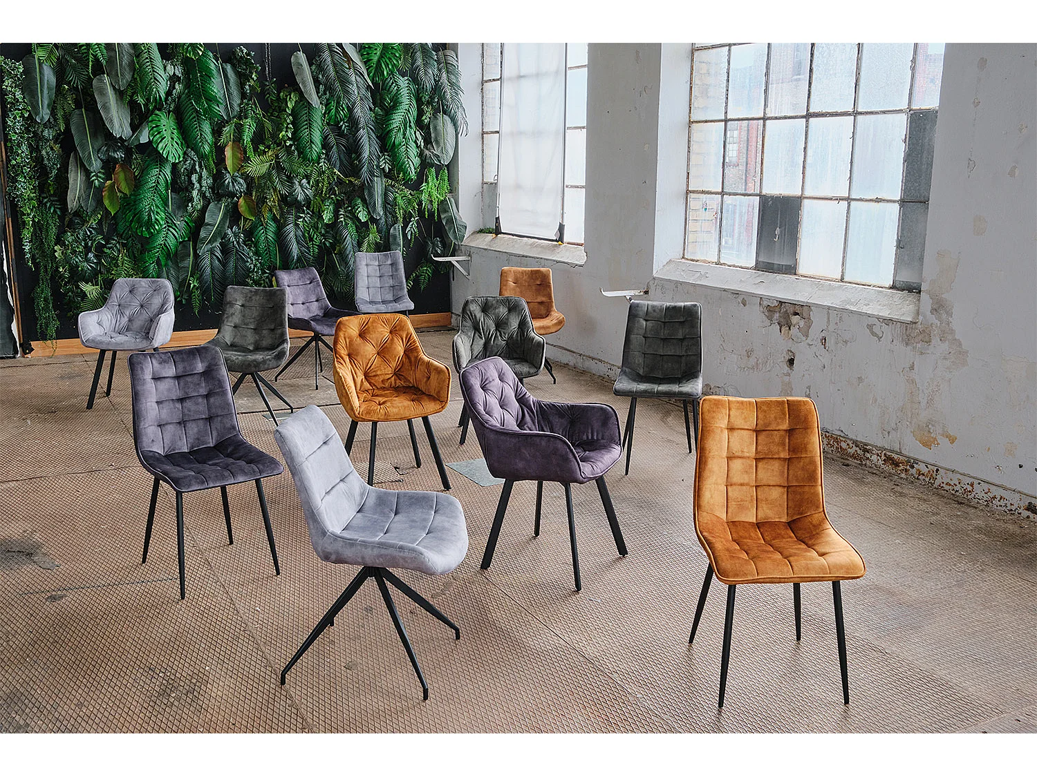 Stuhl - Anthrazit Velvet - CLARA