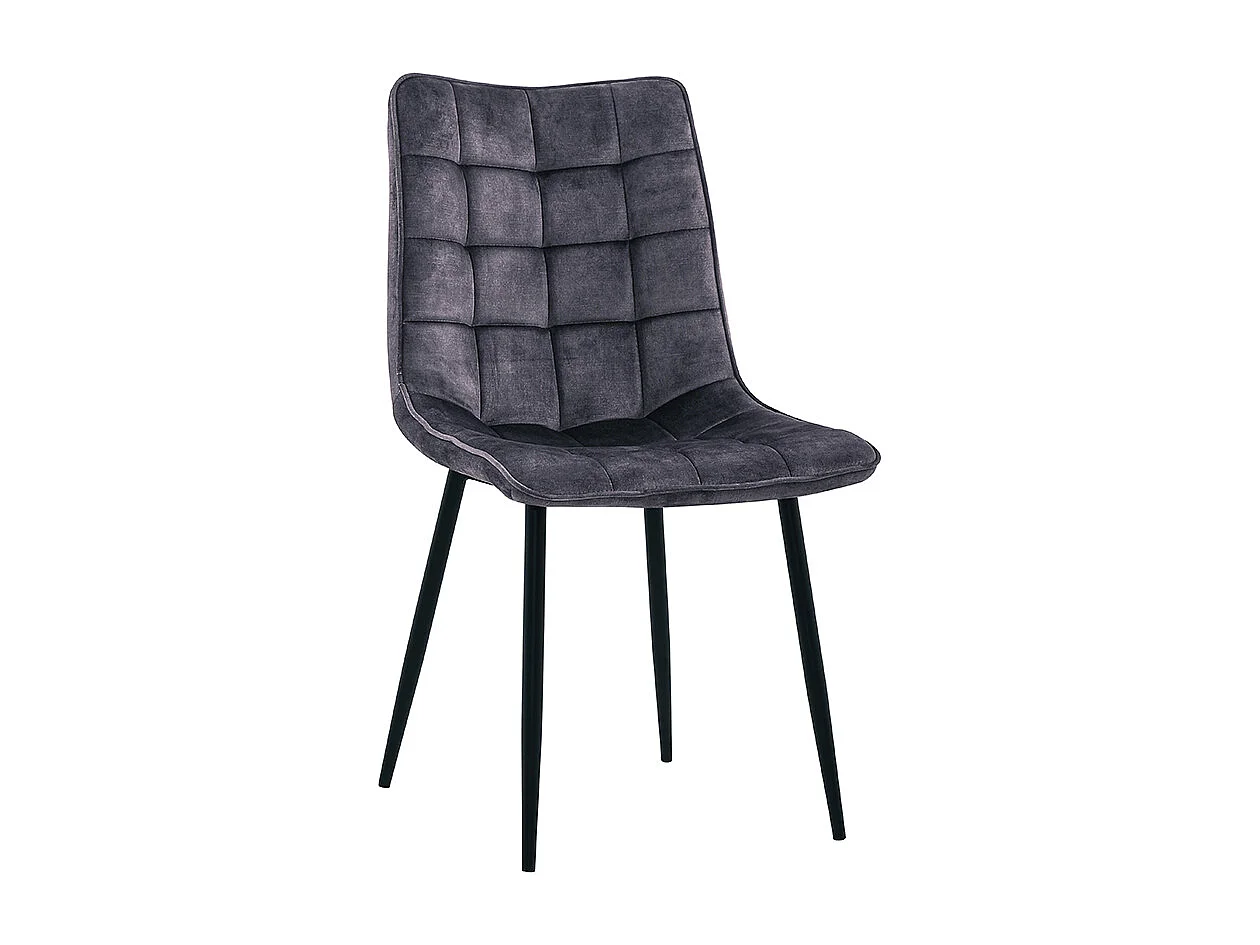 Polsterstuhl - Anthrazit Velvet - CLARA