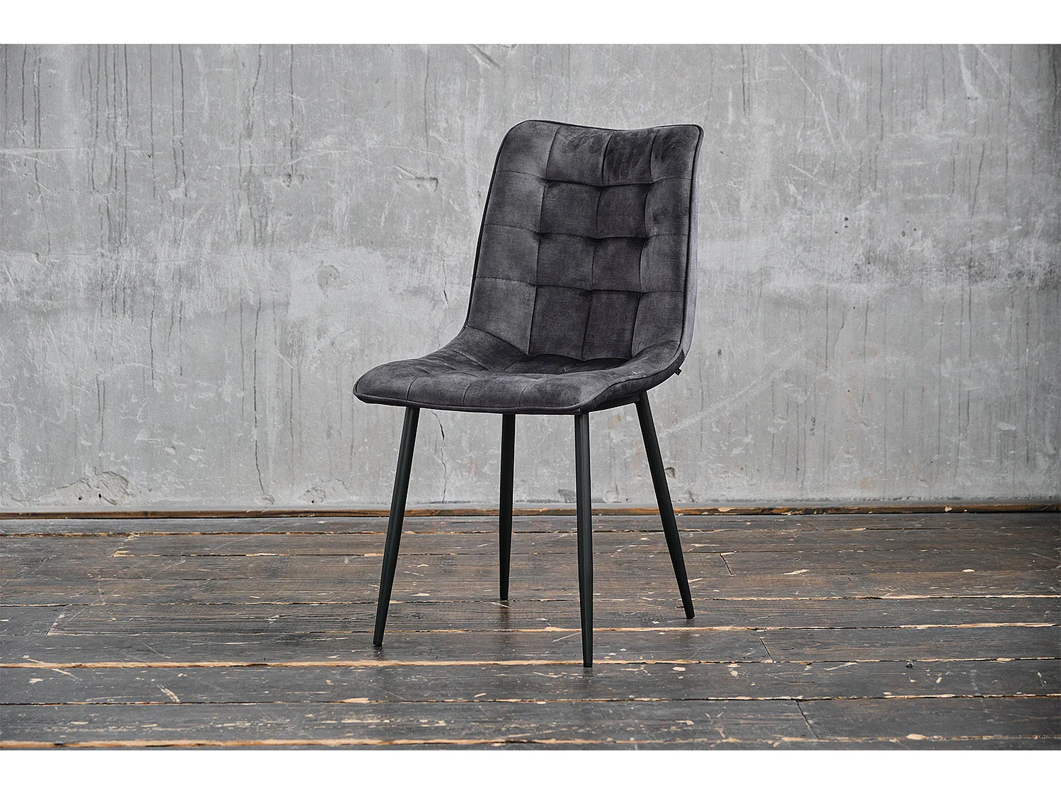 Polsterstuhl - Anthrazit Velvet - CLARA