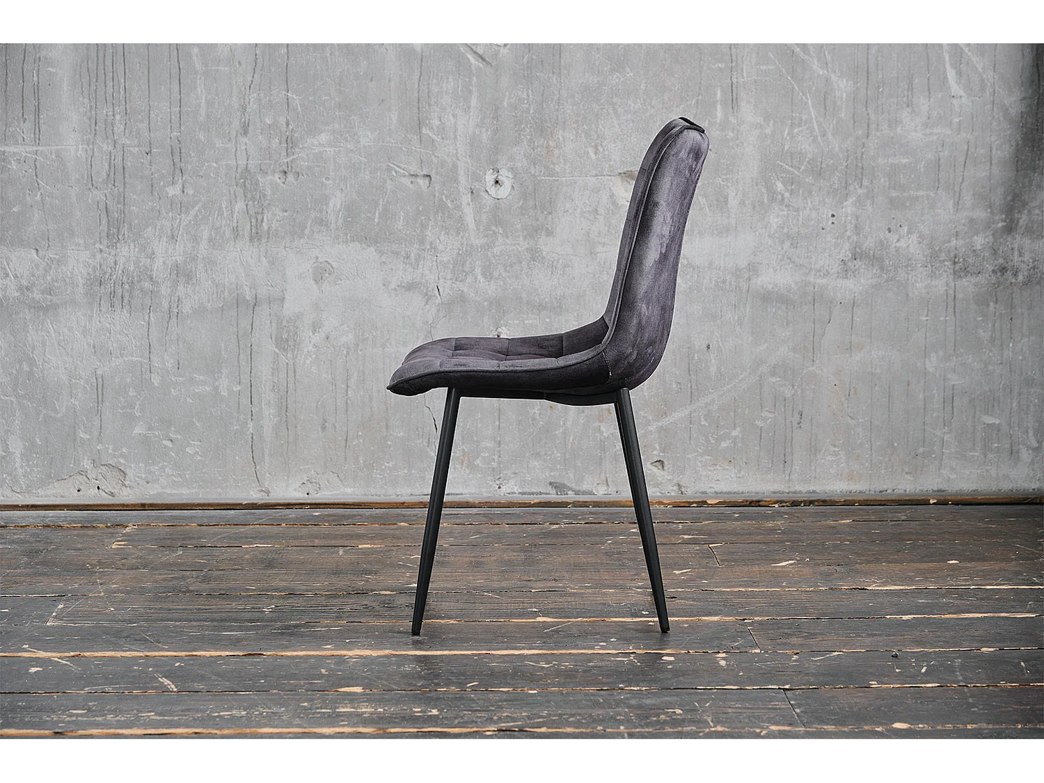 Polsterstuhl - Anthrazit Velvet - CLARA