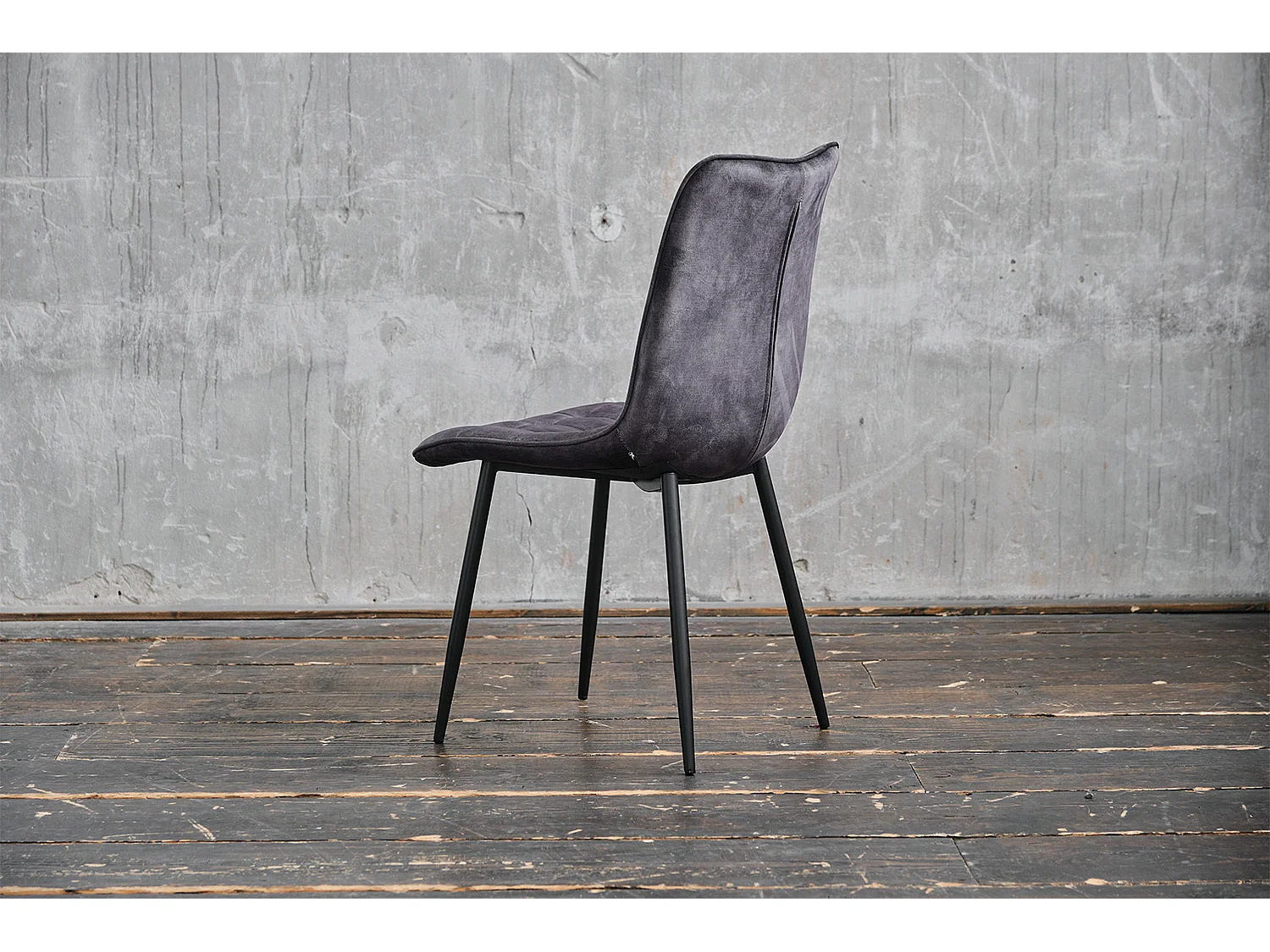 Polsterstuhl - Anthrazit Velvet - CLARA