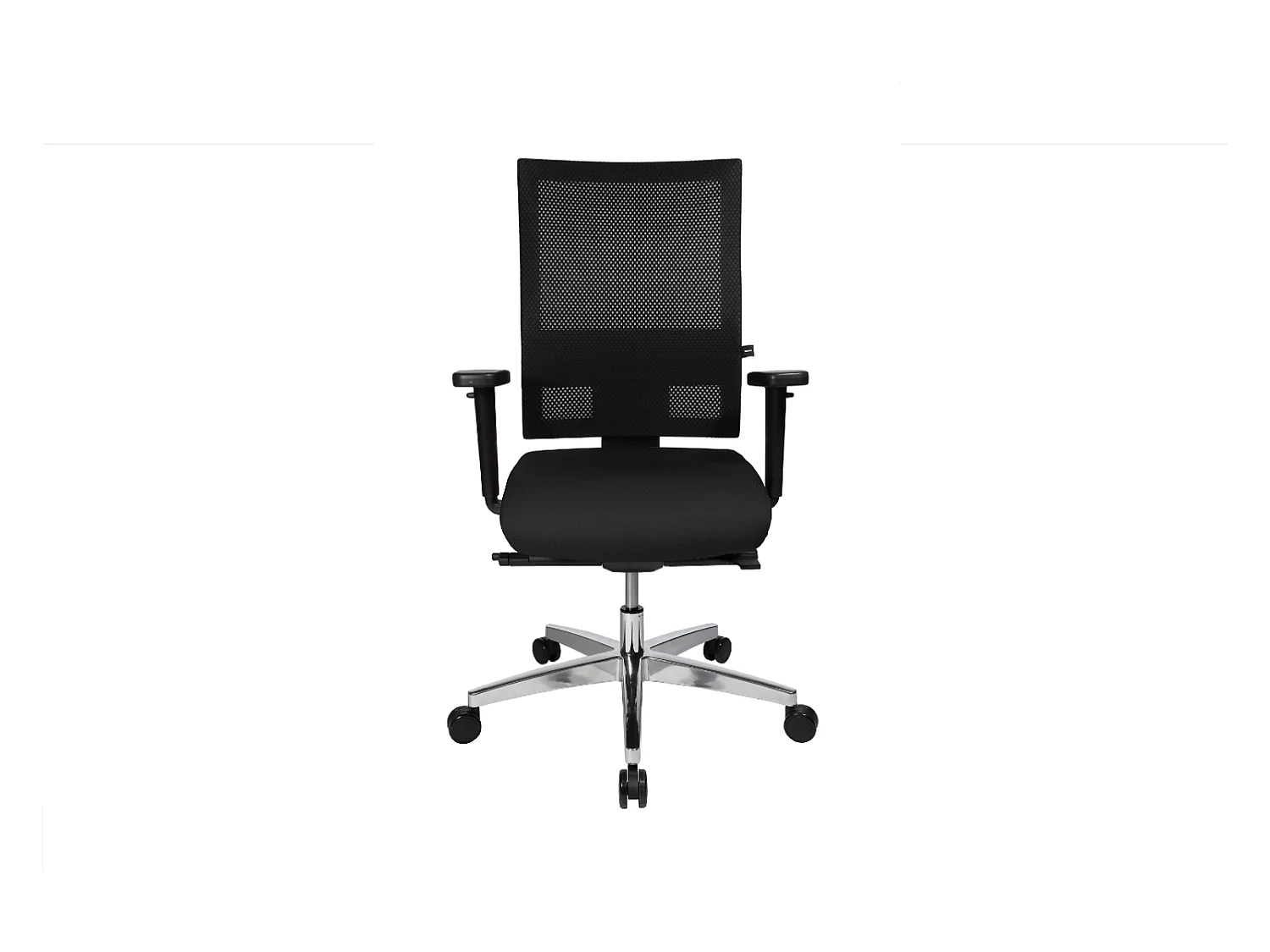 Bürostuhl - Schwarz Kunststoff - 70 x 70 cm - TOBI