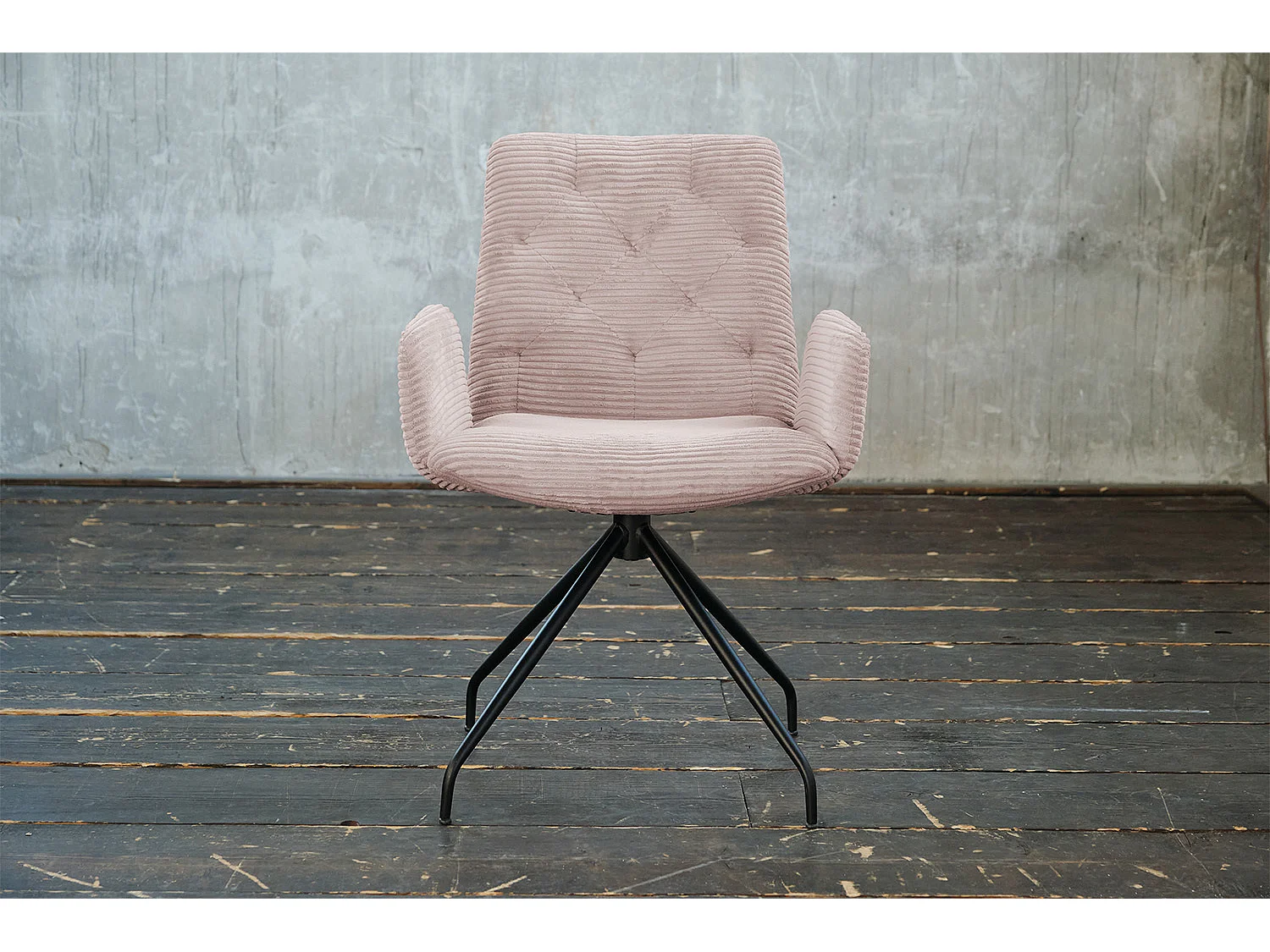 Armlehnenstuhl - Pink Cord - CHARME