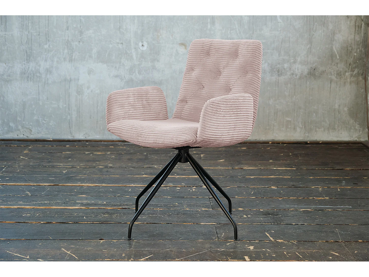 Armlehnenstuhl - Pink Cord - CHARME